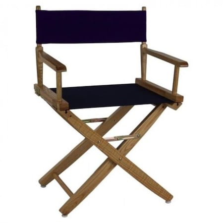 American Trail American Trails 206-00-032-10 18 in. Extra-Wide Premium Directors Chair; Natural Frame with Navy Color Cover 206-00/032-10